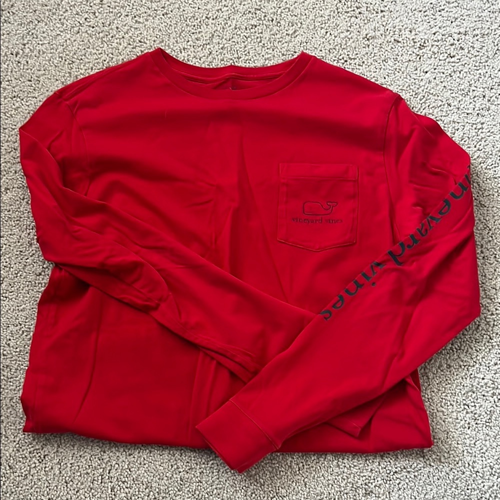 Vineyard Vines Red Long Sleeve Shirt
